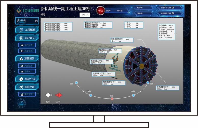 计算机盾构机施工监测系统图形用户界面与计算机系统服务